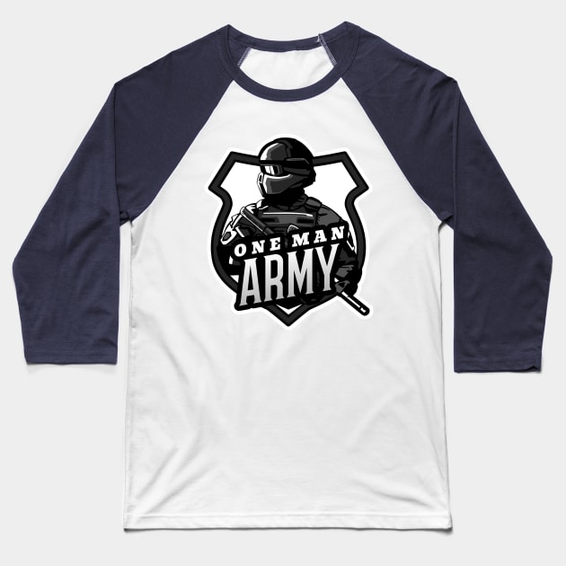 One MAN Army Baseball T-Shirt by Dankest Merch